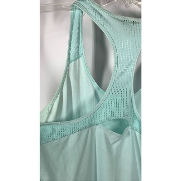 Adidas Women's Scoop Neck Mesh Racerback Tank Top Turquoise Size Medium - Picture 7 of 7
